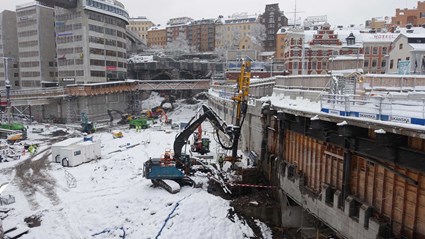 Södermalm during the winter.