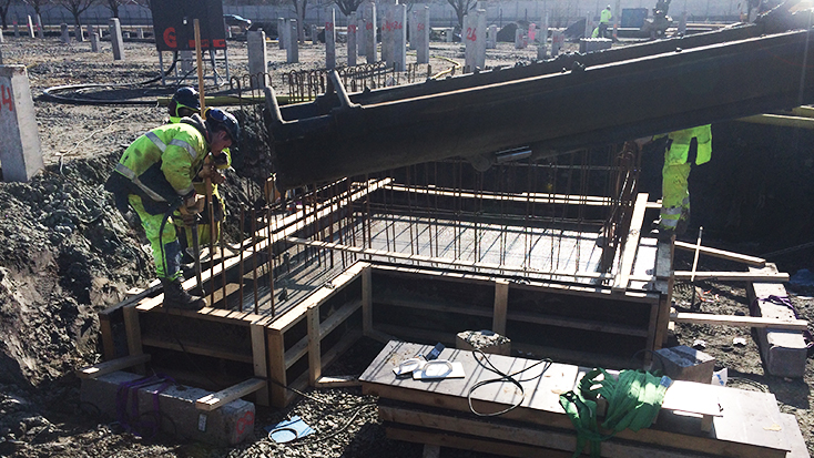 The ground is essentially clay, meaning that foundation piling is extra important.