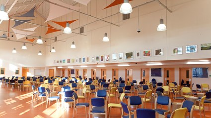 The visitor space at HMP Thameside is warm and welcoming